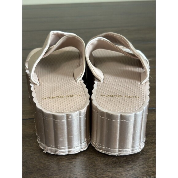 Tory Burch Metallic Platform Sandals - Picture 4 of 10